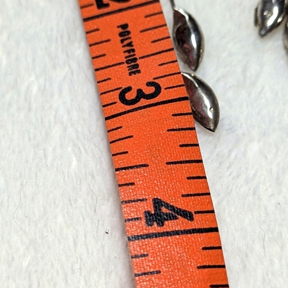 Vintage Sterling Silver Long Dangle Earrings - Picture 7 of 8